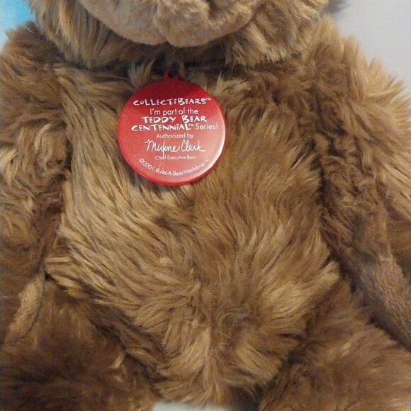 Vintage Centennial Build A Bear Brown Furry Plush Stuffie Medallion 2001 BAB 18" - Picture 3 of 16